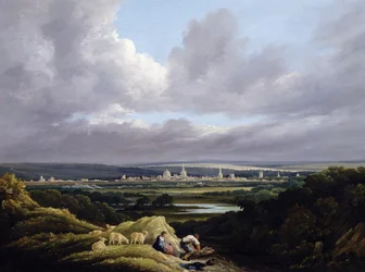 Blick auf Oxford aus der Ferne